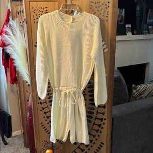 I’m White Acrylic Women's Sweater Romper